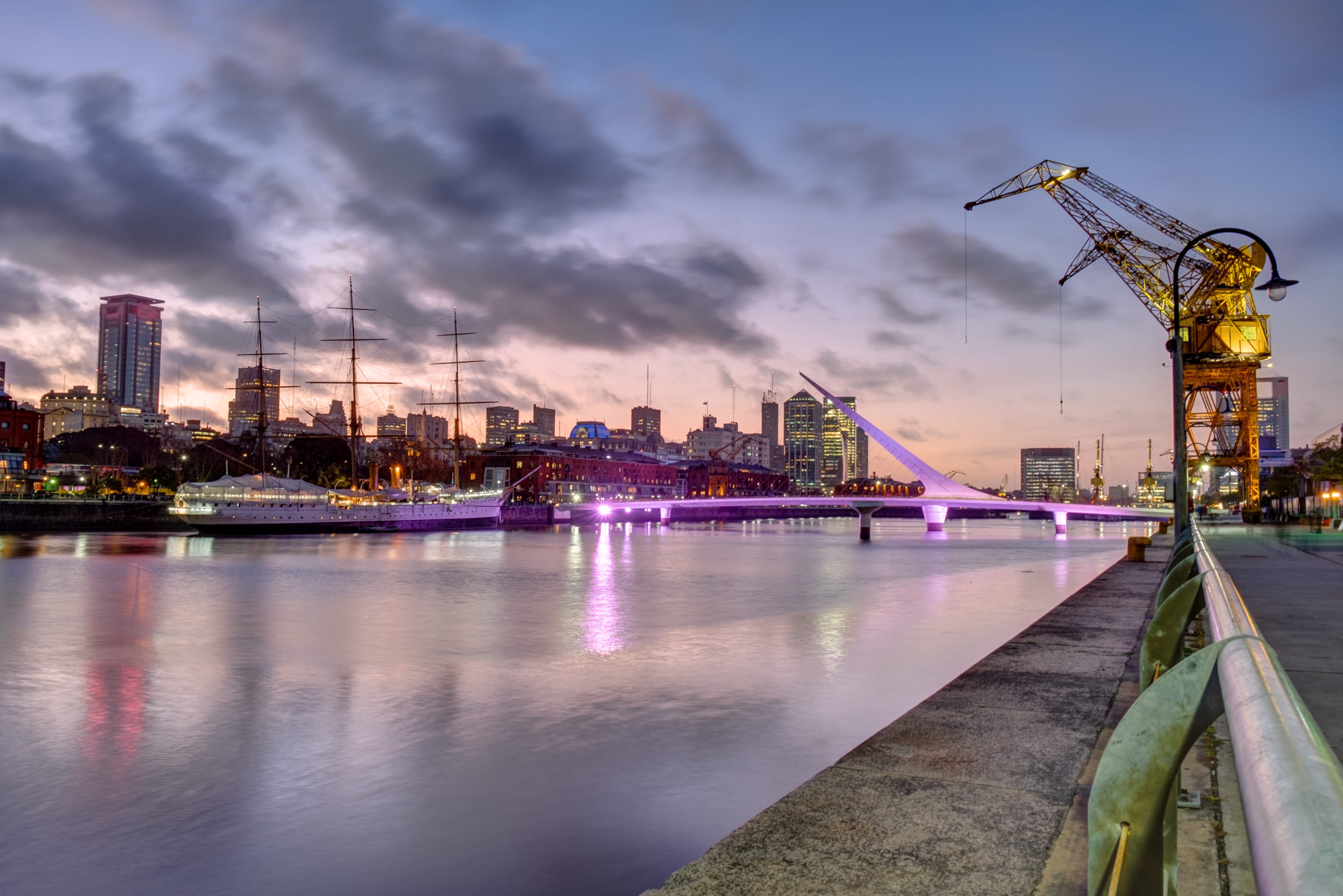 Puerto Madero at sunset